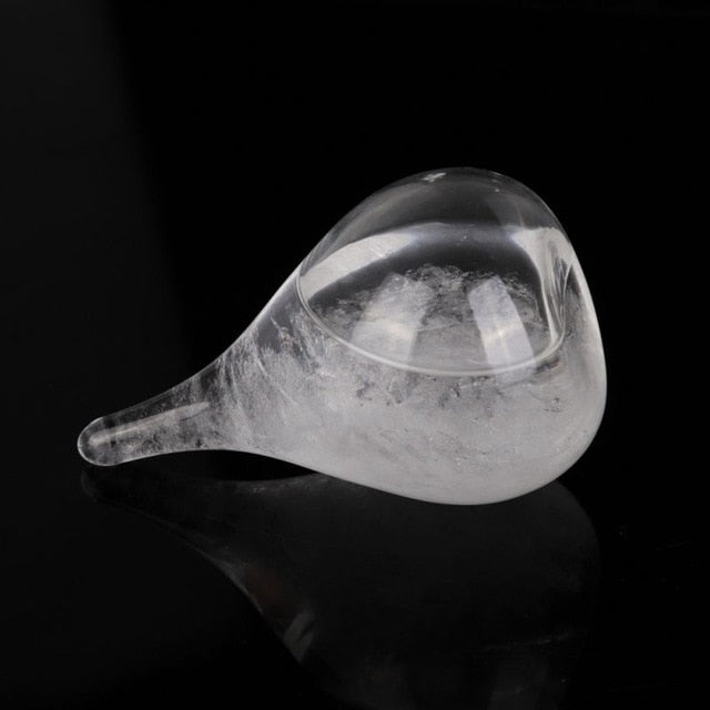 Barómetro de 30 ml Gota transparente Cristal de tormenta Gota de agua Pronóstico de tormenta Pronóstico del tiempo Monitor de botella Barómetro Decoración para el hogar