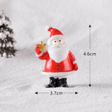 Casa de muñecas Miniatura Árbol de Navidad Muñeco de nieve Caja de regalo Decoración Adorno Trineo Micro Paisaje Escena de nieve Decoración navideña para el hogar