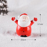 Casa de muñecas Miniatura Árbol de Navidad Muñeco de nieve Caja de regalo Decoración Adorno Trineo Micro Paisaje Escena de nieve Decoración navideña para el hogar