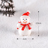 Casa de muñecas Miniatura Árbol de Navidad Muñeco de nieve Caja de regalo Decoración Adorno Trineo Micro Paisaje Escena de nieve Decoración navideña para el hogar