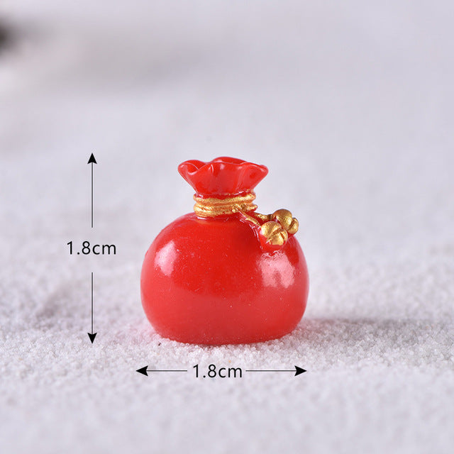 Casa de muñecas Miniatura Árbol de Navidad Muñeco de nieve Caja de regalo Decoración Adorno Trineo Micro Paisaje Escena de nieve Decoración navideña para el hogar