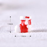 Casa de muñecas Miniatura Árbol de Navidad Muñeco de nieve Caja de regalo Decoración Adorno Trineo Micro Paisaje Escena de nieve Decoración navideña para el hogar