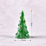 Casa de muñecas Miniatura Árbol de Navidad Muñeco de nieve Caja de regalo Decoración Adorno Trineo Micro Paisaje Escena de nieve Decoración navideña para el hogar