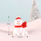Casa de muñecas Miniatura Árbol de Navidad Muñeco de nieve Caja de regalo Decoración Adorno Trineo Micro Paisaje Escena de nieve Decoración navideña para el hogar