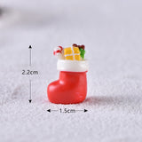 Casa de muñecas Miniatura Árbol de Navidad Muñeco de nieve Caja de regalo Decoración Adorno Trineo Micro Paisaje Escena de nieve Decoración navideña para el hogar