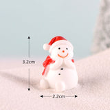 Casa de muñecas Miniatura Árbol de Navidad Muñeco de nieve Caja de regalo Decoración Adorno Trineo Micro Paisaje Escena de nieve Decoración navideña para el hogar