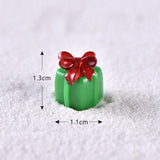 Casa de muñecas Miniatura Árbol de Navidad Muñeco de nieve Caja de regalo Decoración Adorno Trineo Micro Paisaje Escena de nieve Decoración navideña para el hogar