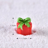 Casa de muñecas Miniatura Árbol de Navidad Muñeco de nieve Caja de regalo Decoración Adorno Trineo Micro Paisaje Escena de nieve Decoración navideña para el hogar