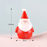Casa de muñecas Miniatura Árbol de Navidad Muñeco de nieve Caja de regalo Decoración Adorno Trineo Micro Paisaje Escena de nieve Decoración navideña para el hogar