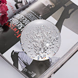 2 unids / lote vidrio claro pisapapeles burbujas adornos decorativos bola al por mayor Fengshui accesorios para el hogar